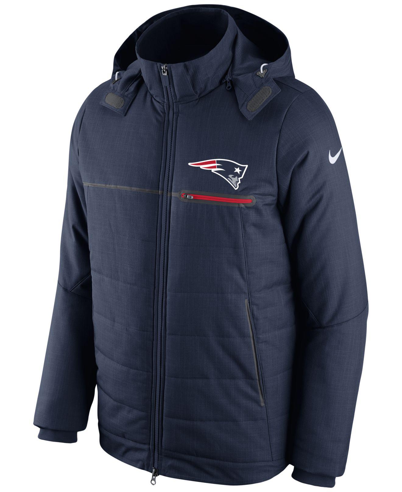 Nike Synthetic New England Patriots Sideline Jacket in Navy (Blue) for