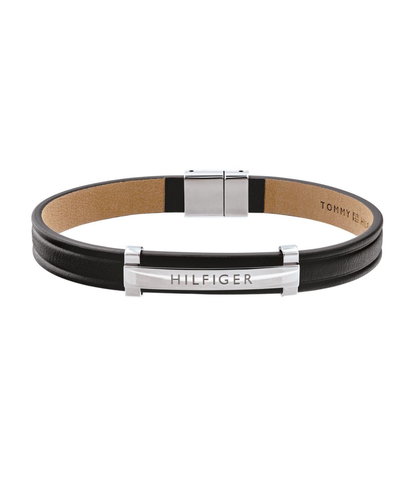 Tommy Hilfiger Genuine Leather Bracelet in Black for Men Lyst