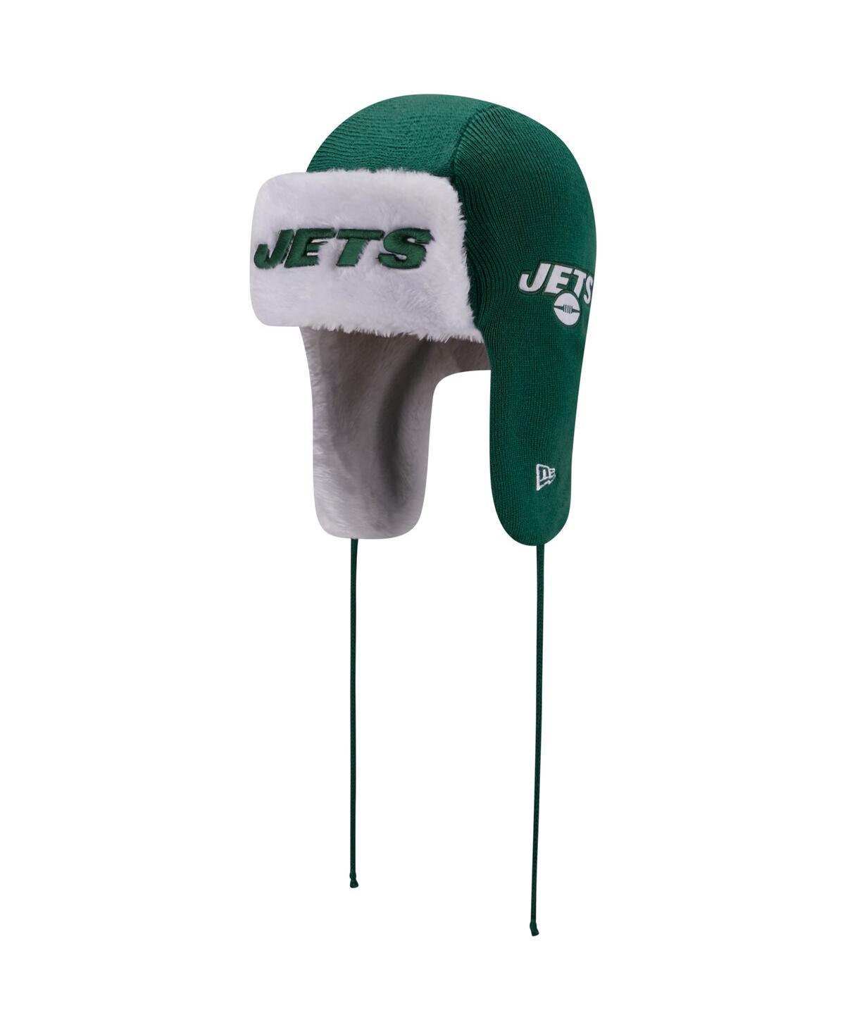 Men's New Era Kelly Green New York Jets Omaha Throwback 59FIFTY Fitted Hat