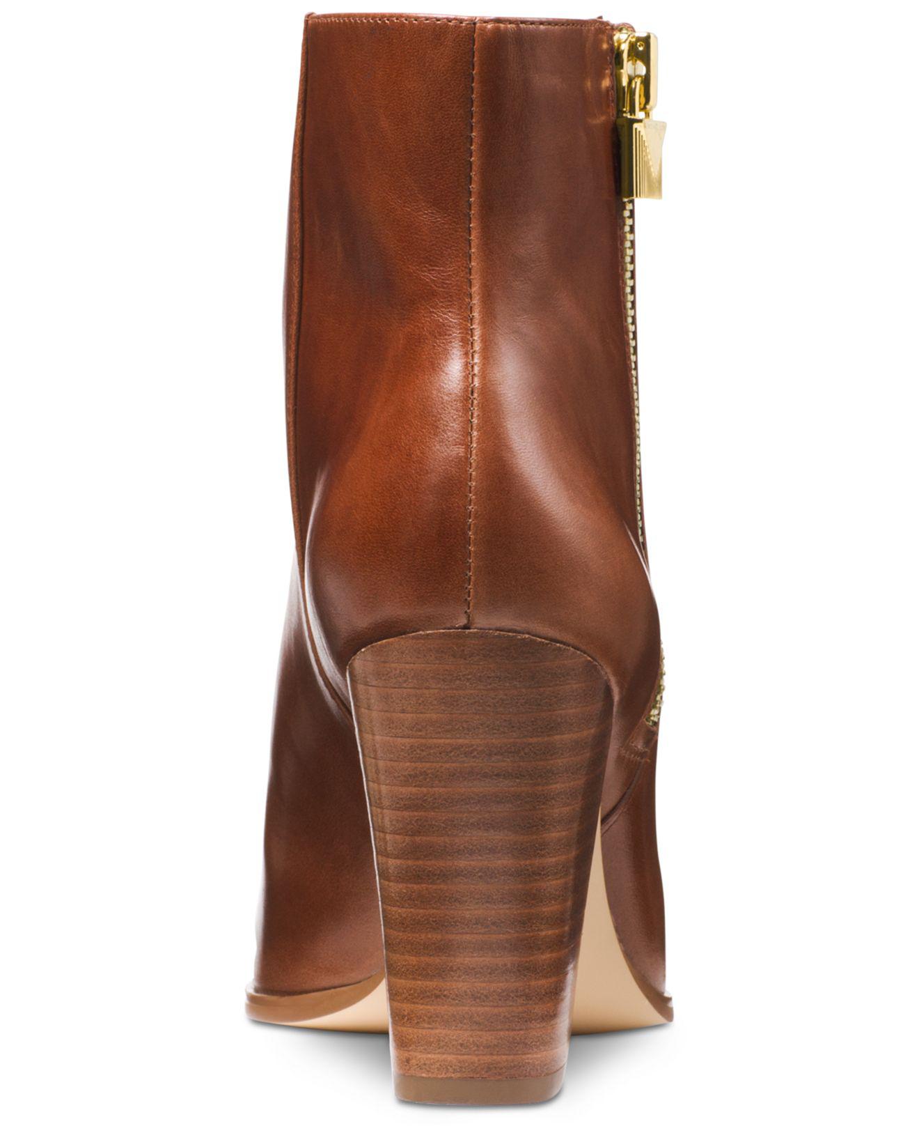 michael kors margaret bootie dark caramel