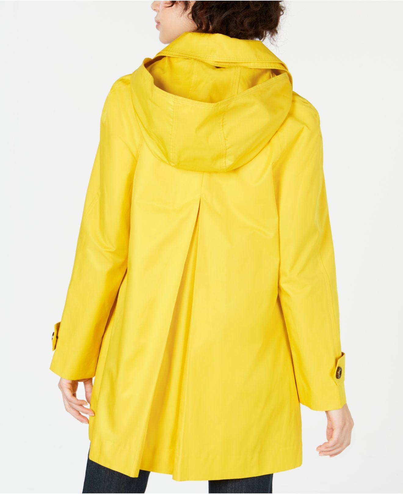 petite yellow raincoat