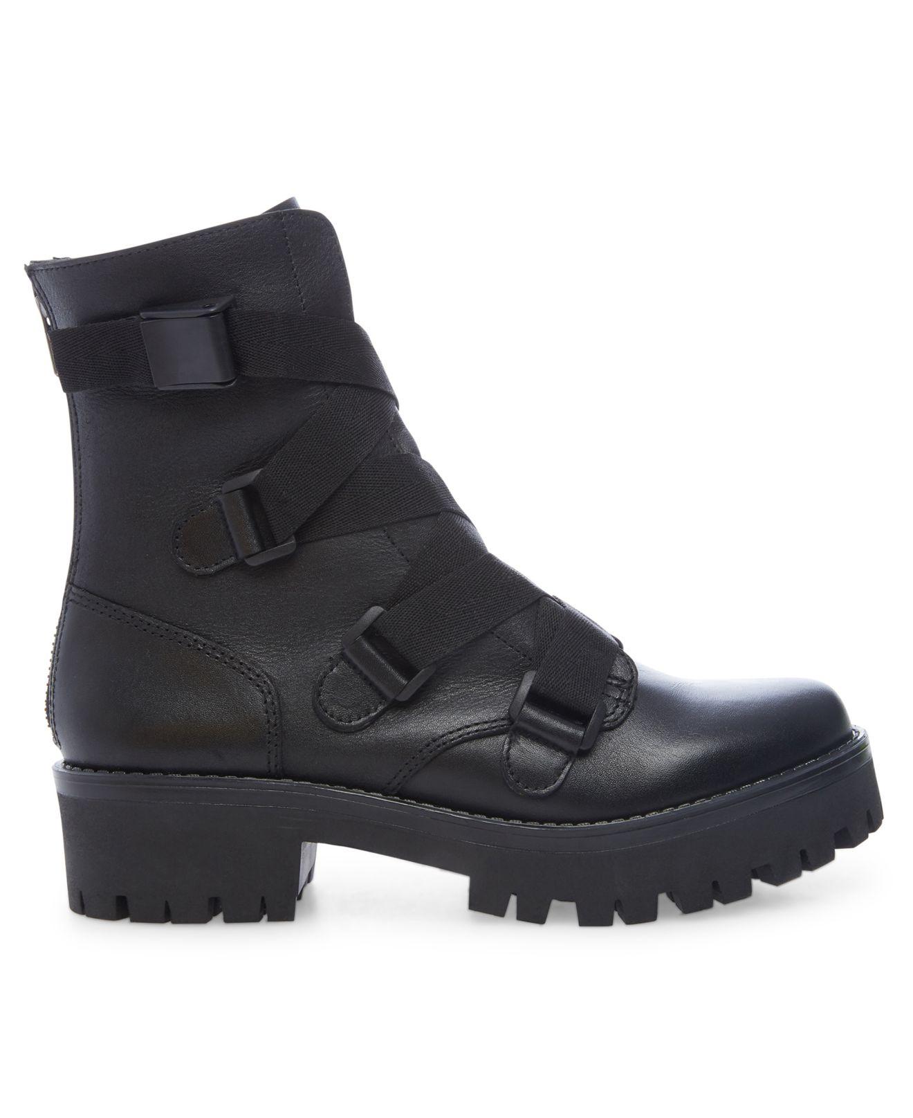 steve madden black booties with zipper
