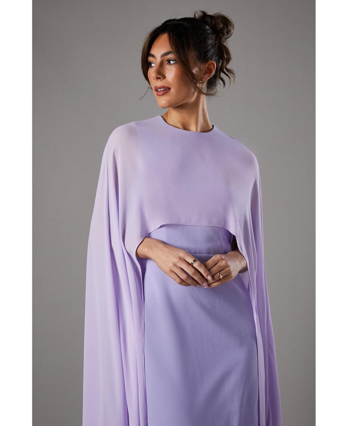 Coast Cape Sleeve Maxi Dress in Purple | Lyst