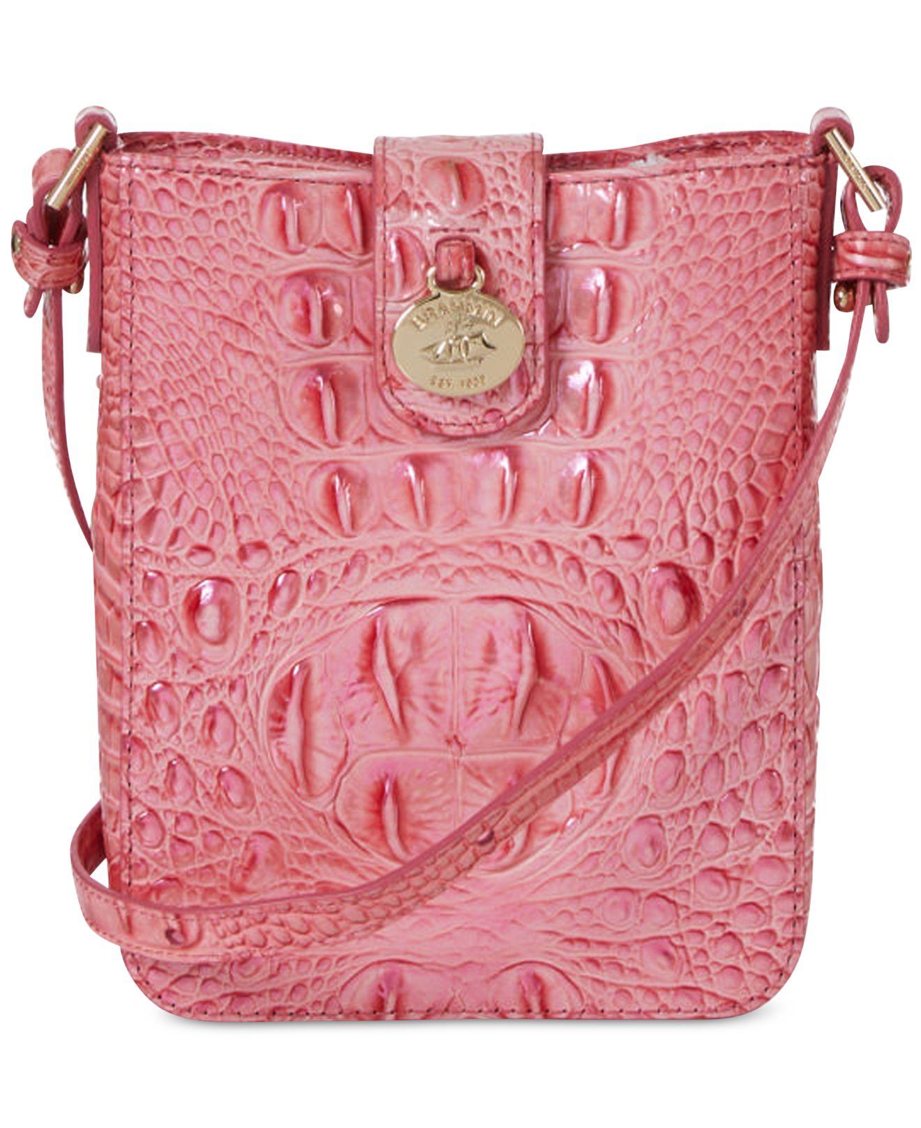 Brahmin Marley Melbourne Embossed Leather Crossbody in Pink Lyst