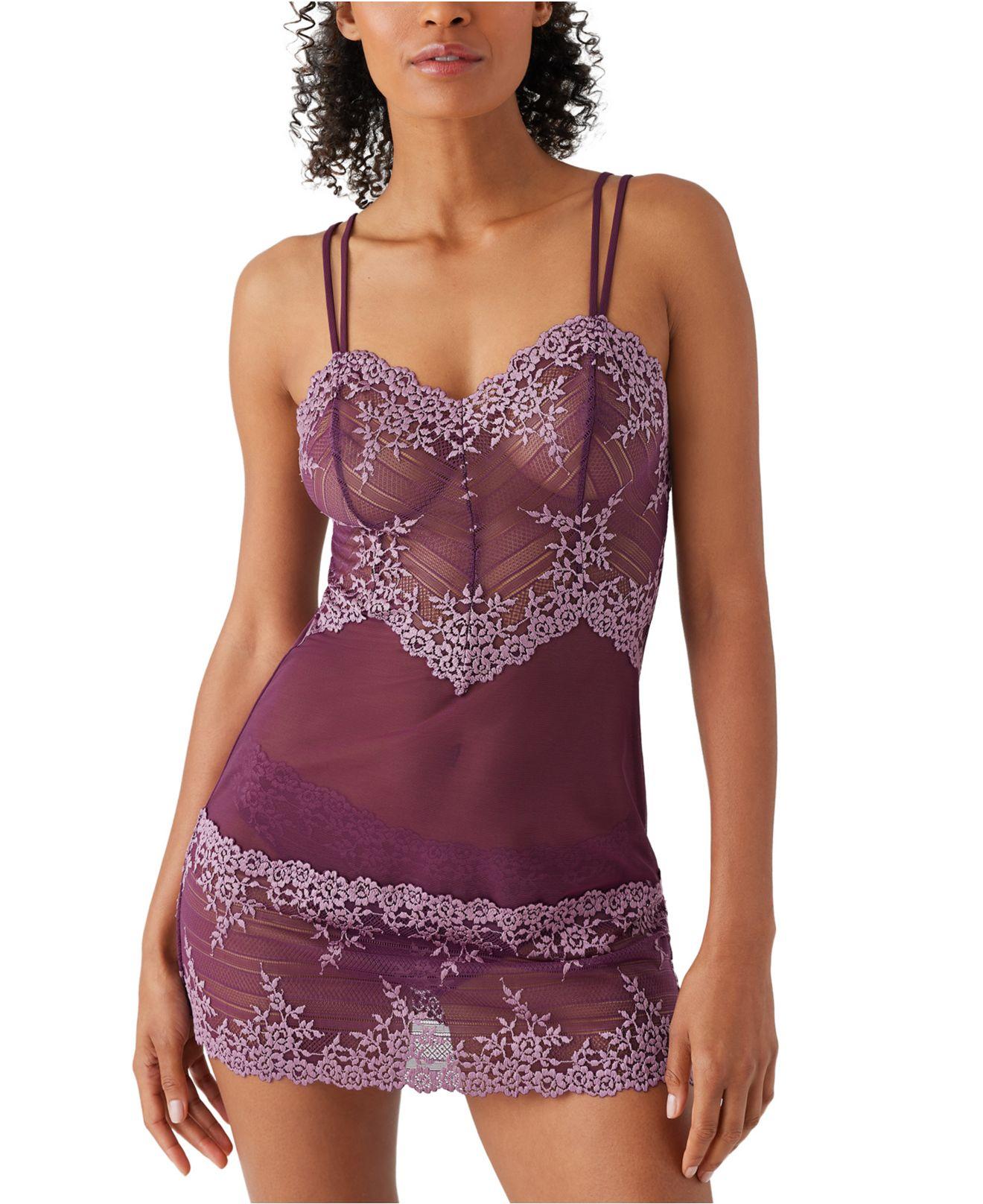 Wacoal ® Embrace Lace Sheer Chemise Lingerie Nightgown 814191 in