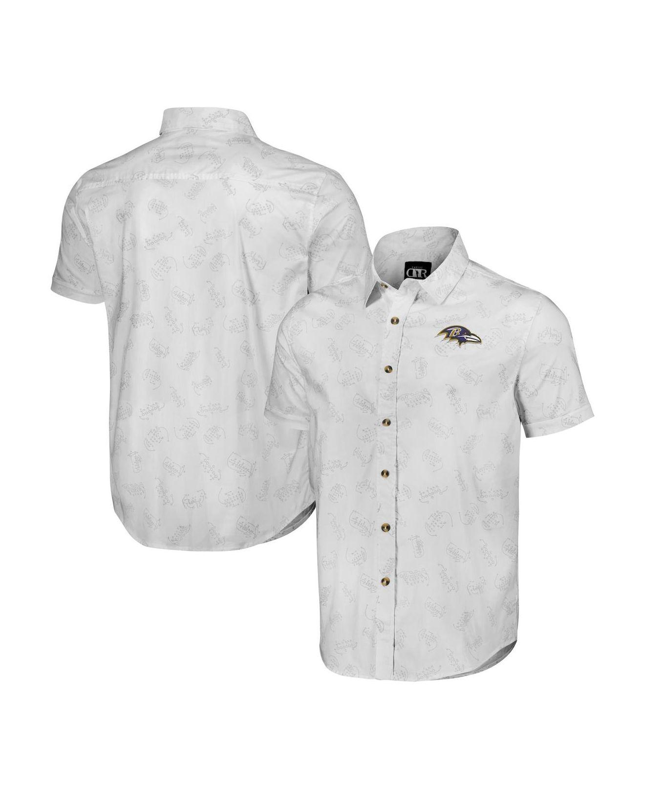 Fanatics Nfl X Darius Rucker Collection By White Baltimore Ravens Woven  Short Sleeve Button Up Shirt in Gray for Men | Lyst
