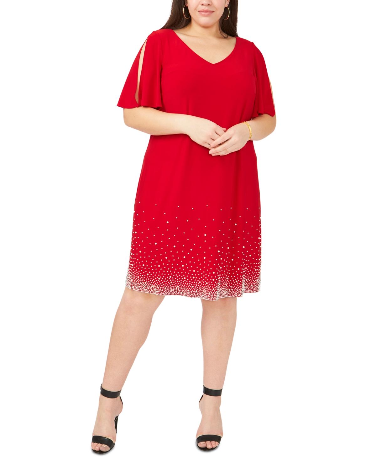 Msk plus size clearance beaded shift dress