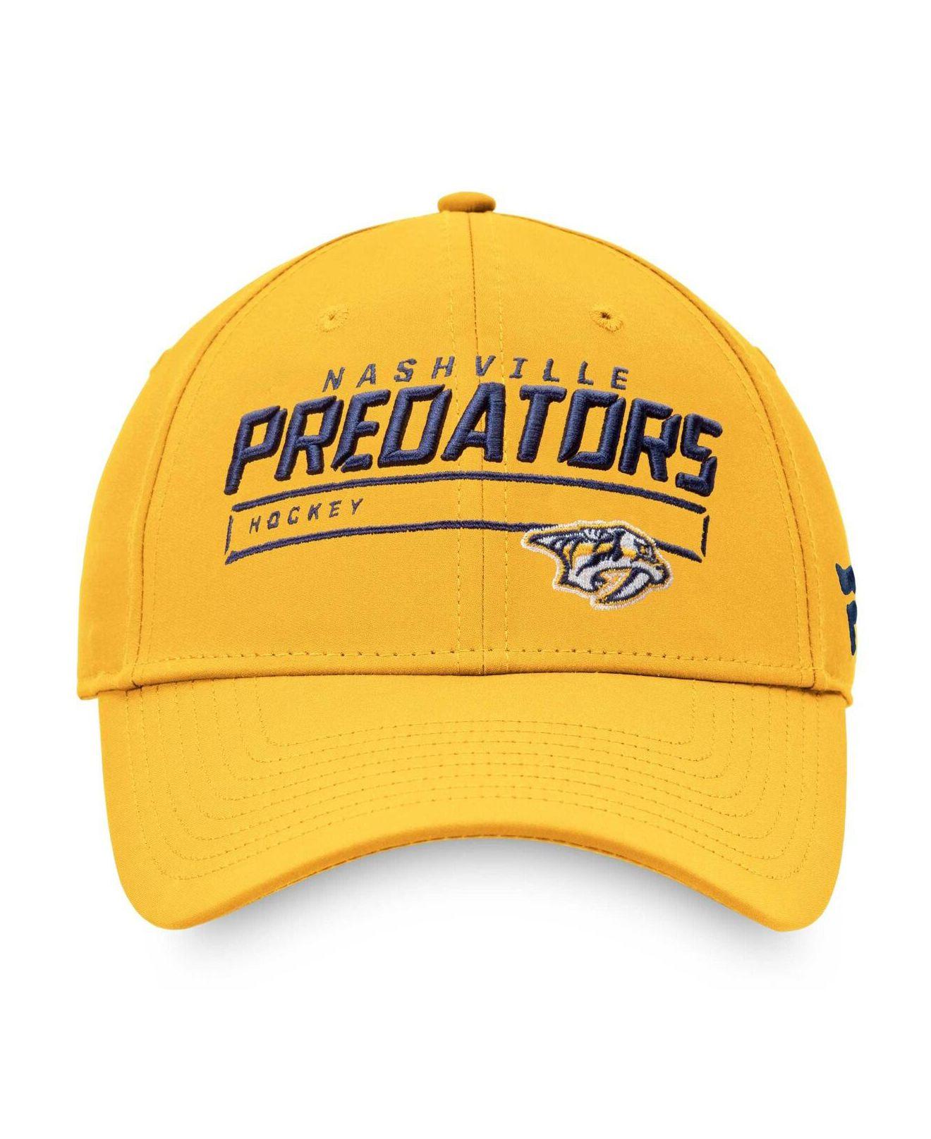 Nashville Predators Fanatics Branded Authentic Pro Rink Flex Hat - Gold