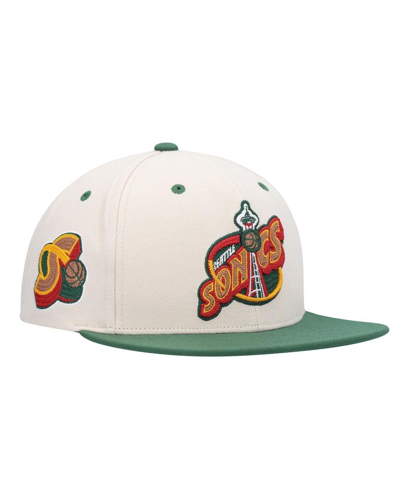 Lids Seattle SuperSonics Mitchell & Ness Hardwood Classics MVP Team Ground  2.0 Fitted Hat - Green