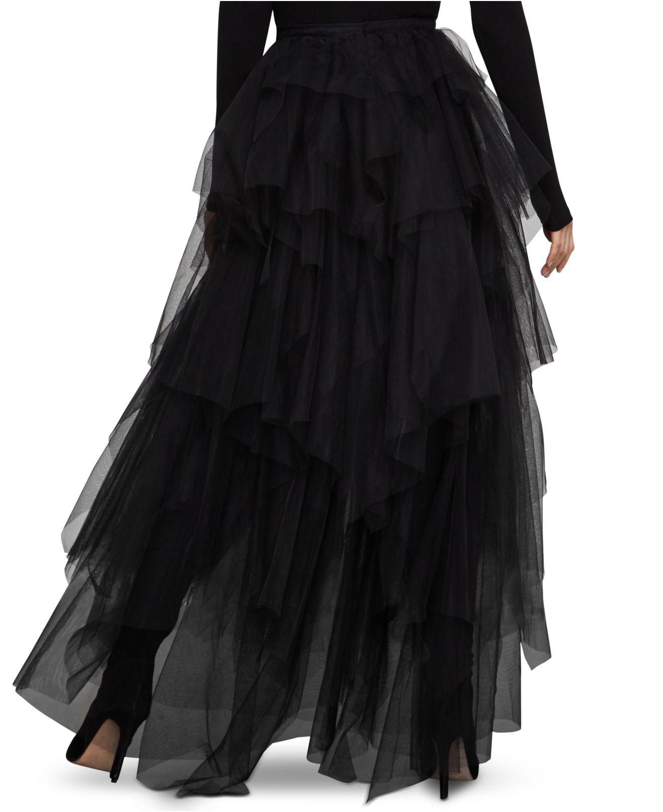 BCBGMAXAZRIA Camber Layered Tulle Tutu Skirt in Black | Lyst