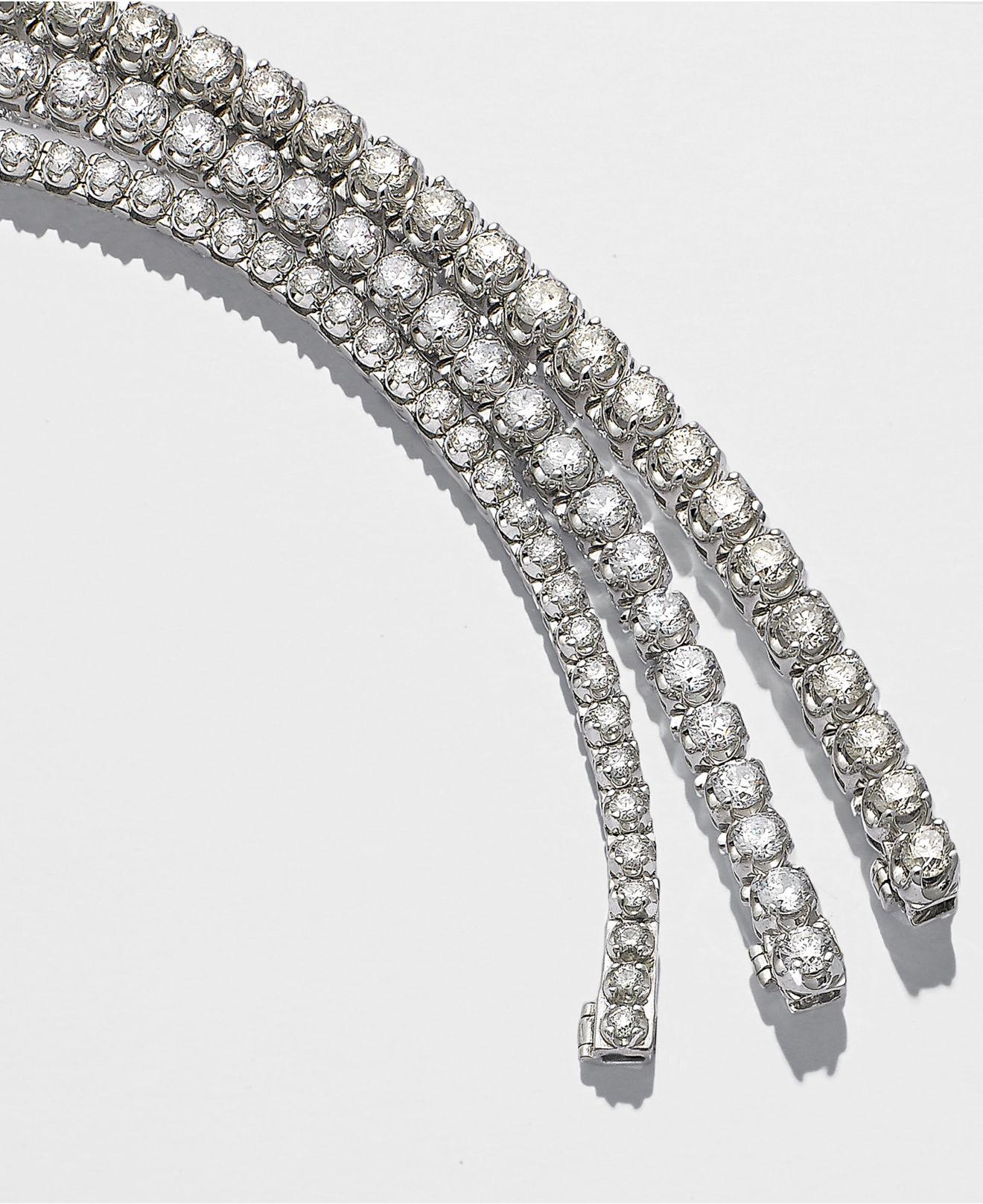 Lyst Macy S Certified Diamond Bracelet In 14k White Gold 3 Ct T W