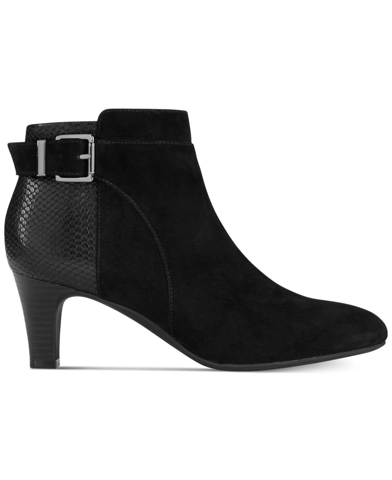 macy's black suede boots