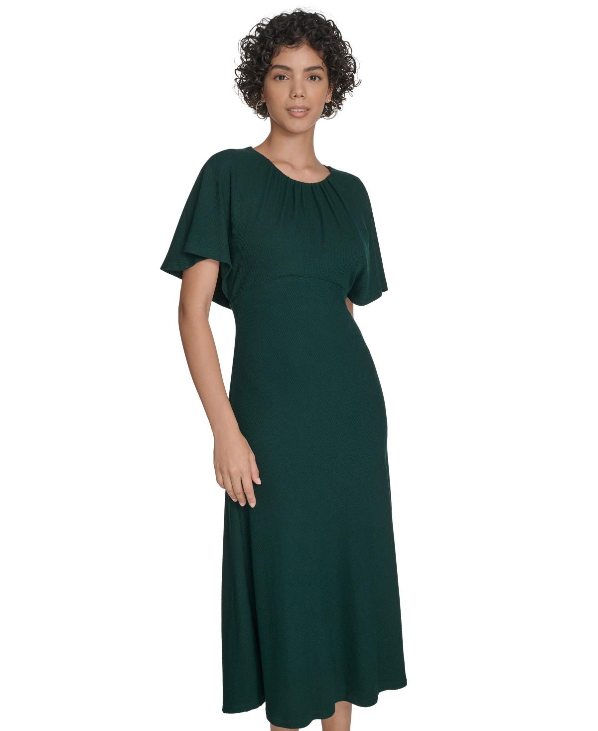 Formal Petite Dresses Macy's Calvin Klein Flutter Sleeve Midi Dress In Green Lyst Formal Petite Dresses Macy's Calvin Klein Flutter Sleeve Midi Dress In Green Lyst