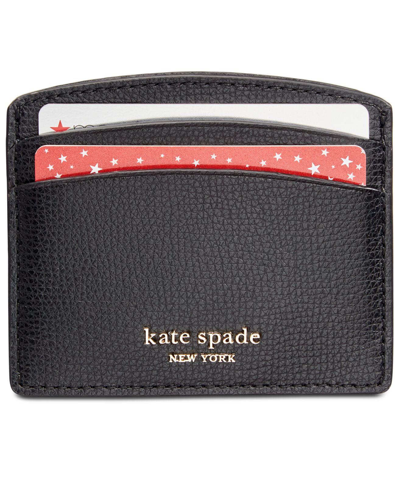 Kate Spade Synthetic Sylvia Card Holder in Black/Gold (Black) Lyst