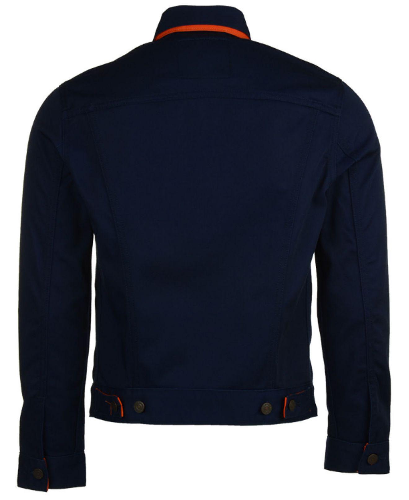 Download Levi's Cotton Chicago Bears Trucker Jacket in Navy (Blue ...