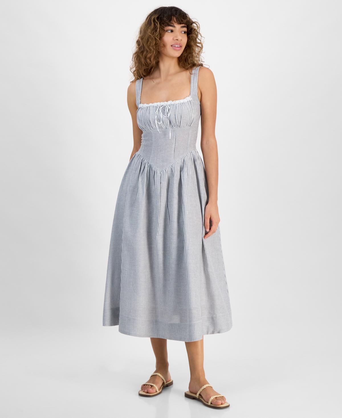 knee length dresses for ladies Better Now Ivory Multi Floral Midi Dress, Medium - The Mint Julep Boutique main image 1