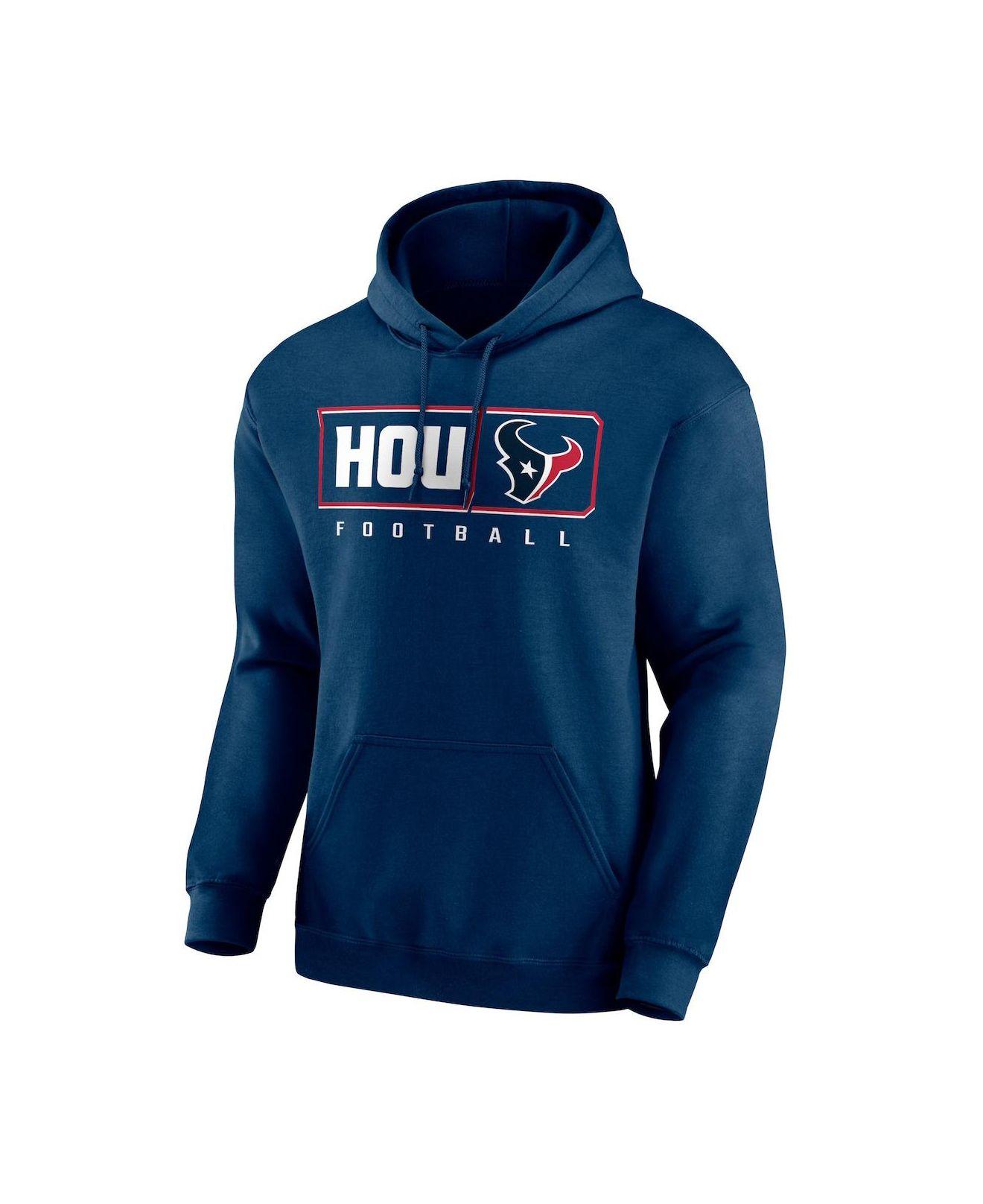 Men's Fanatics Branded Navy New England Patriots Front Runner Long Sleeve Hooded T-Shirt