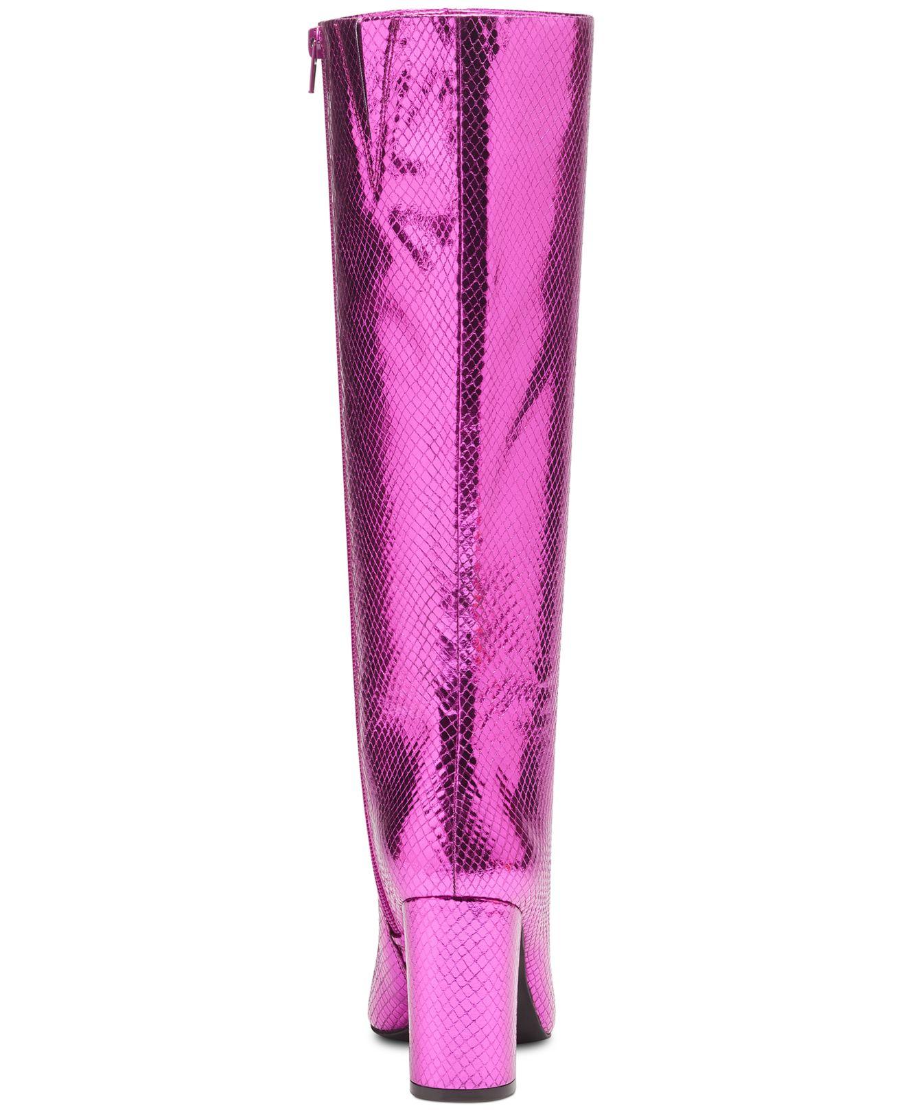 block heel snake boots