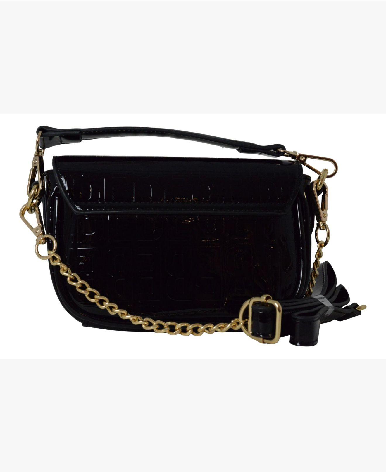 Bebe Alexandra Patent Mini Crossbody In Black Lyst