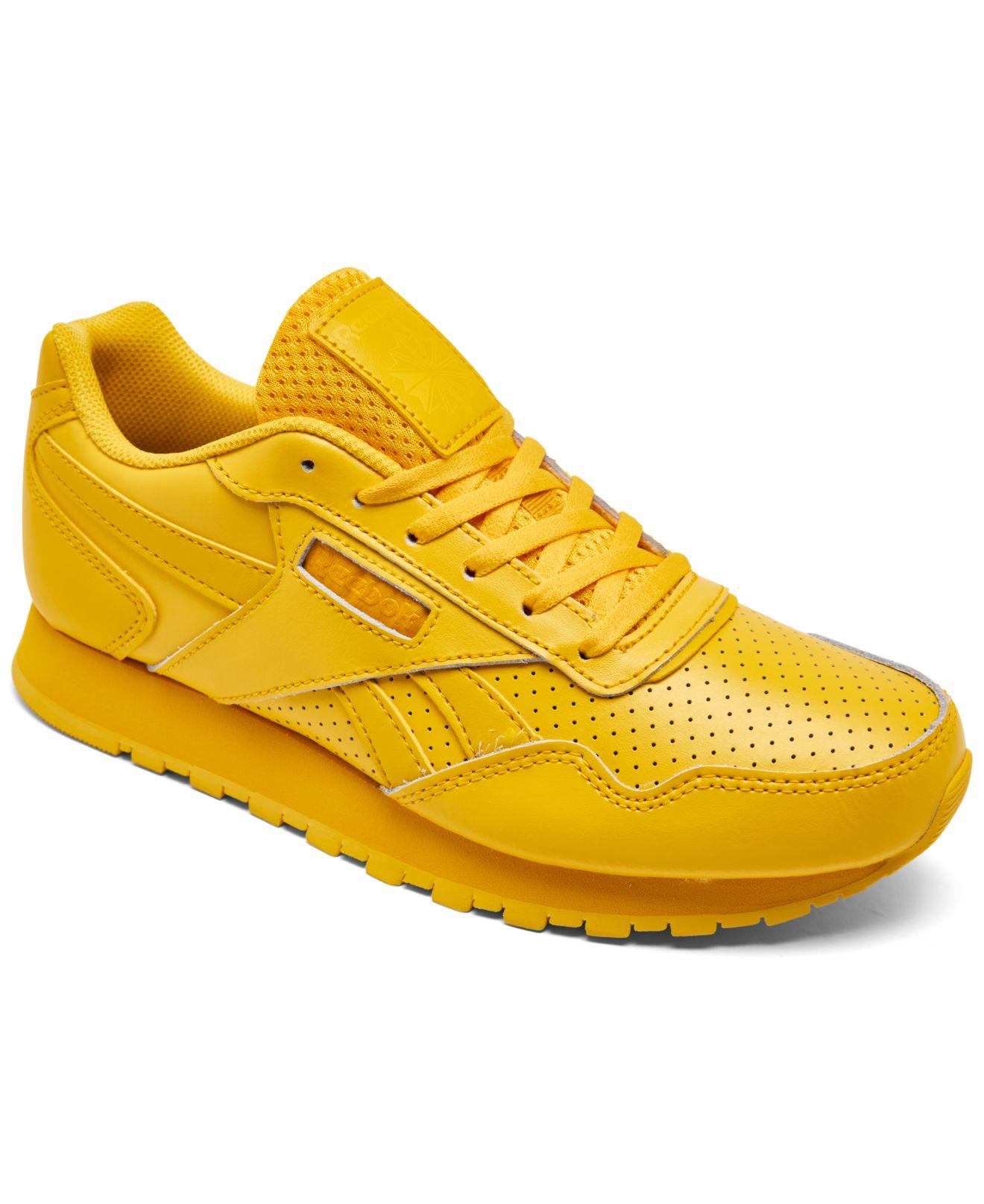 Reebok Classic Harman Run Casual Sneakers From Finish Line in Yellow
