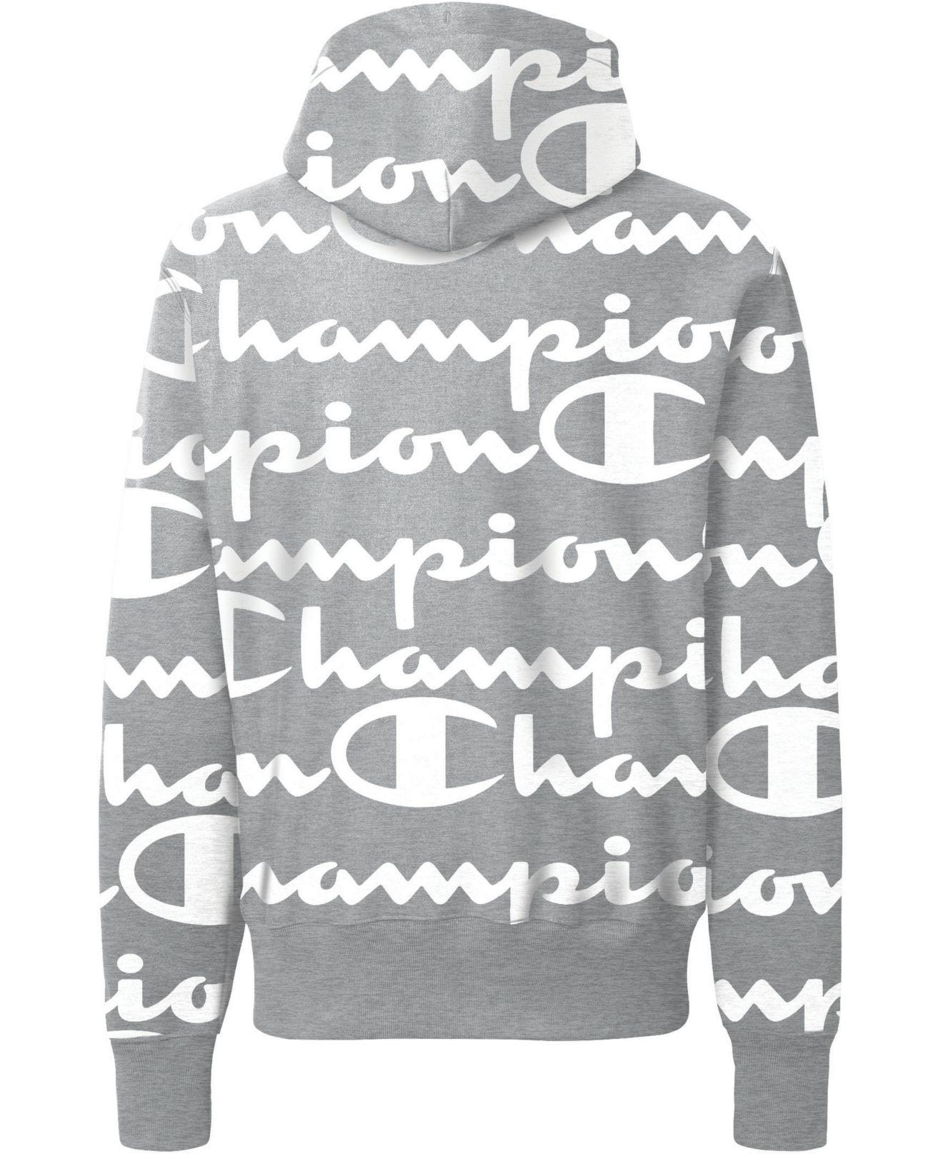 Champion Fleece Life® Reverse Weave® Pullover Hoodie, All Over Logo in Gray  for Men | Lyst