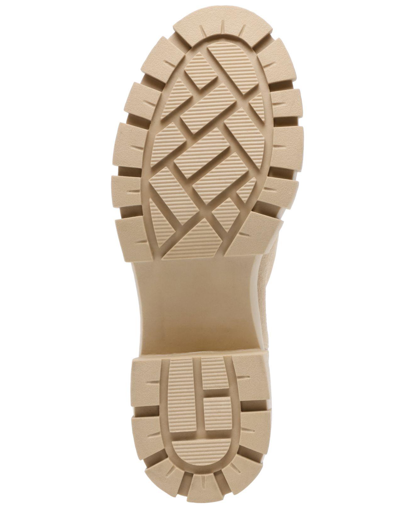 Steve Madden Leather Howler Lug-sole Chelsea Booties in Sand Suede (Natural) - Lyst
