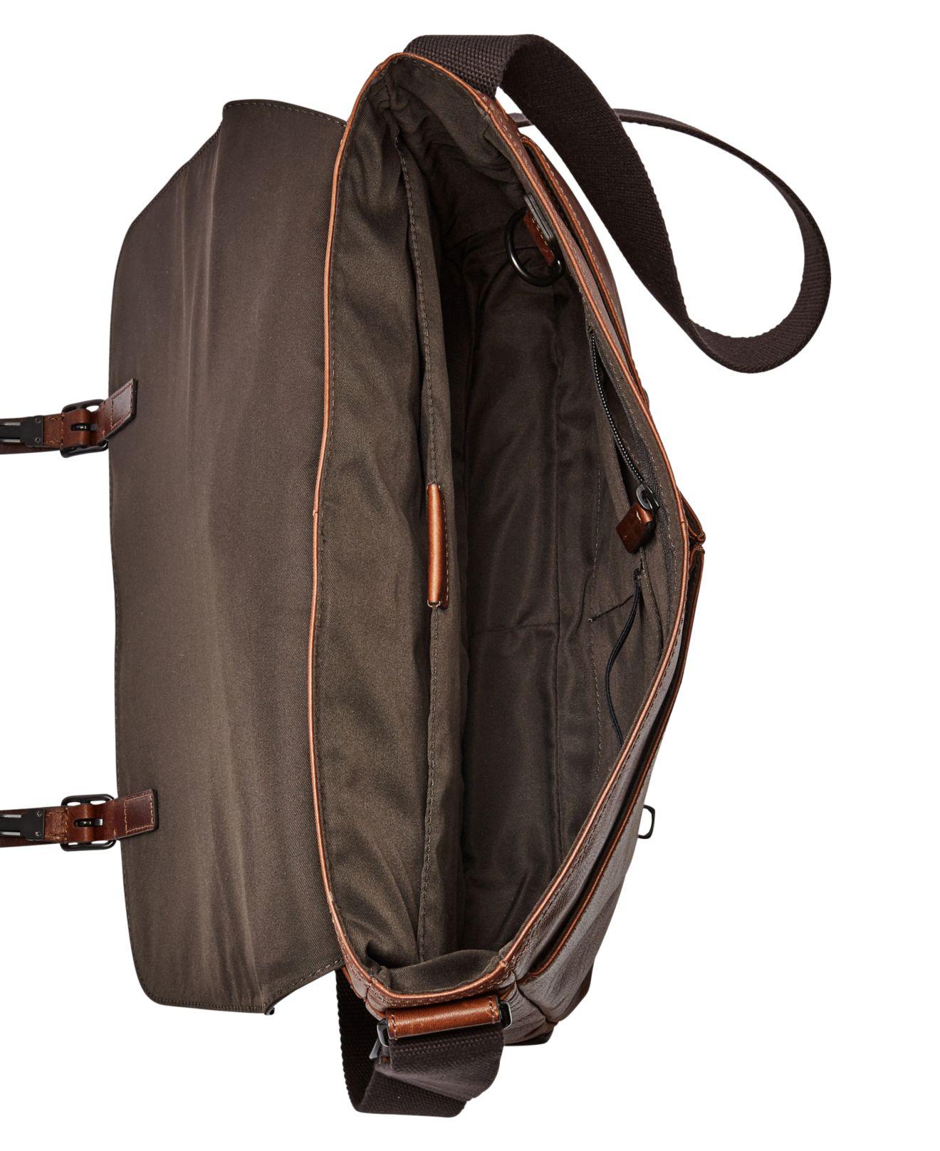 Fossil Leather Buckner Messenger Bag Cognac in Brown for Men Save 18