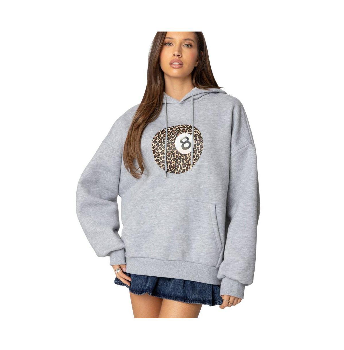 Edikted Leopard 8 Oversized Hoodie in Gray | Lyst