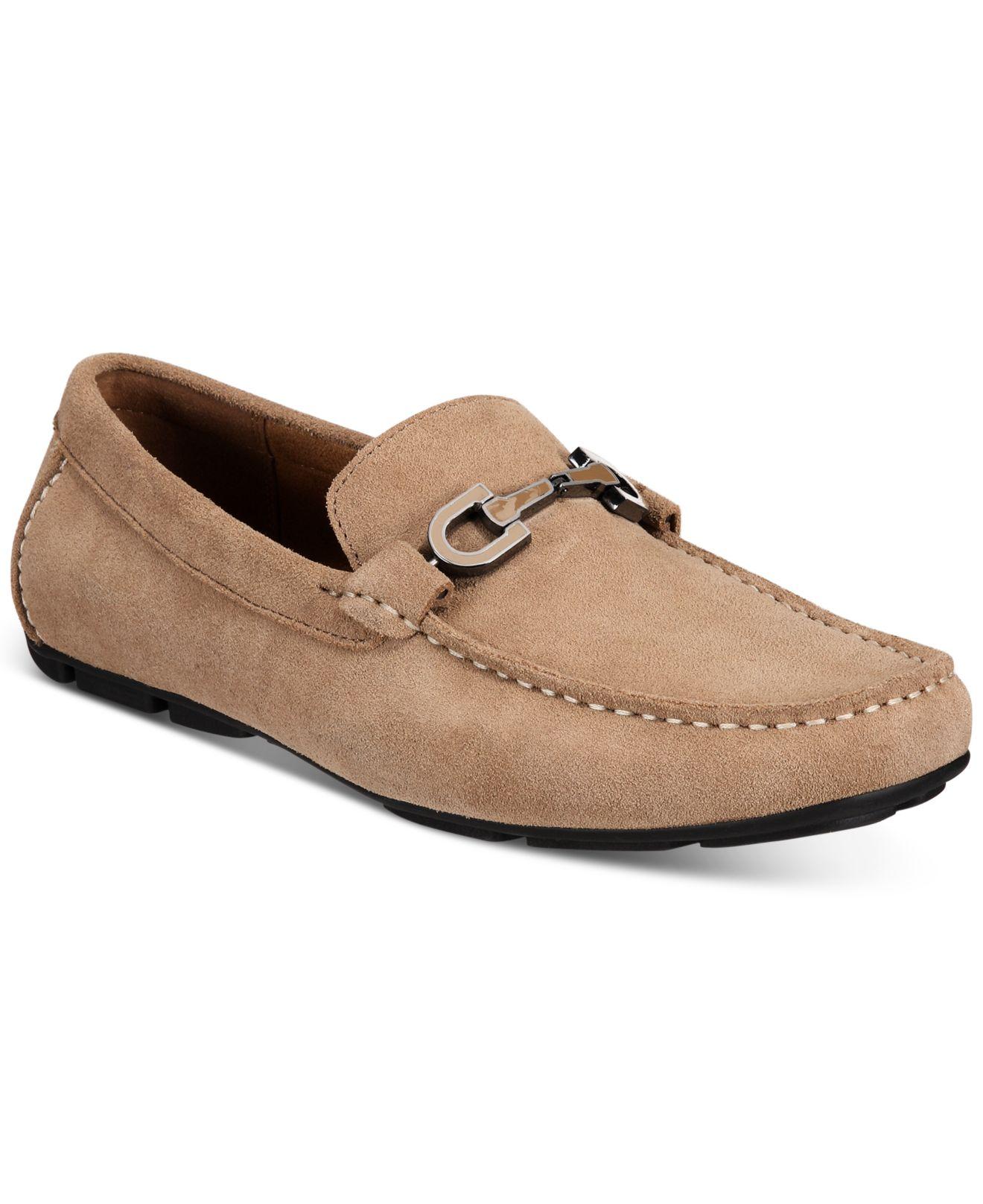 Alfani Suede Remy Driving Loafers, Created For Macy's in Beige (Natural ...