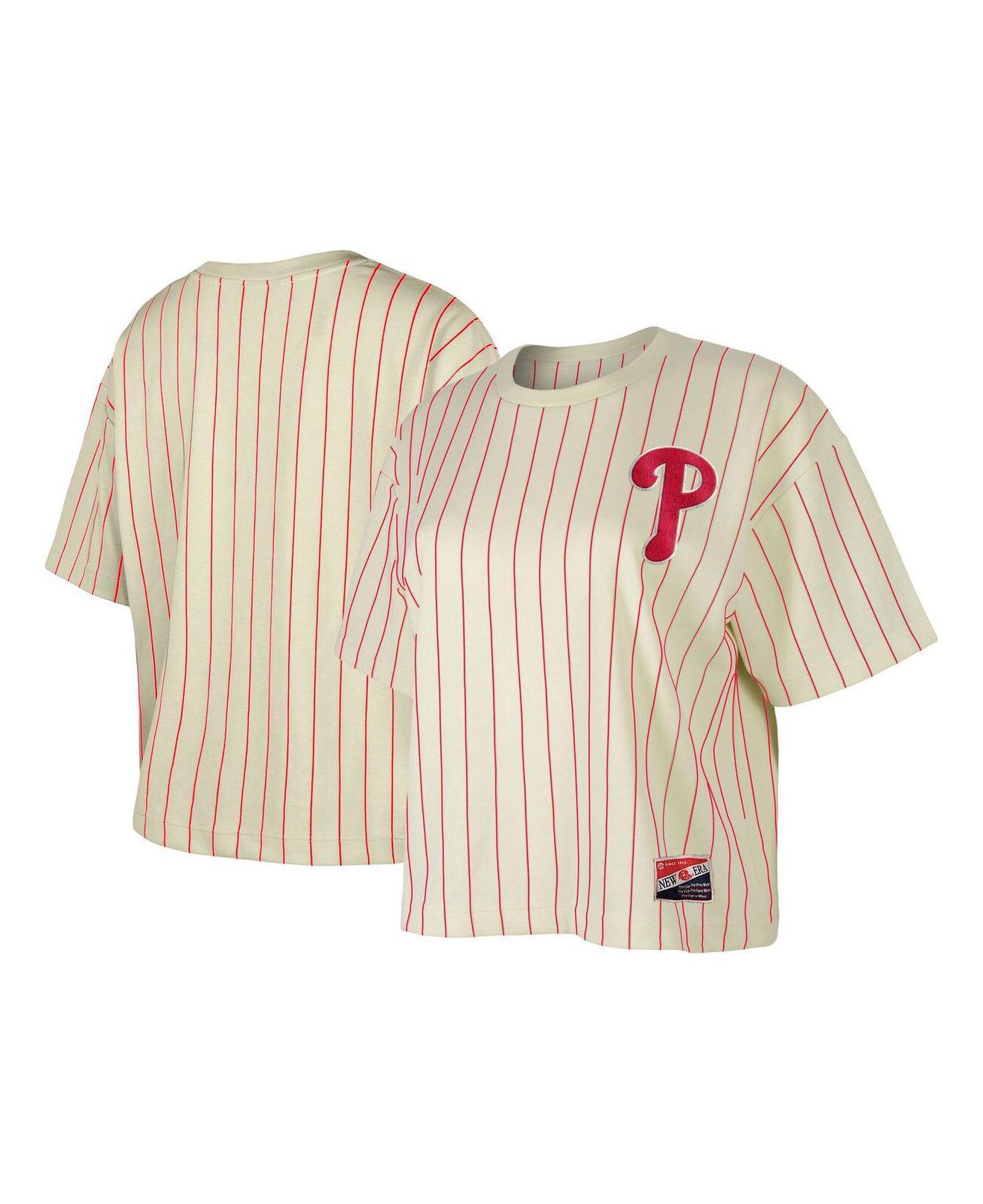 KTZ White Philadelphia Phillies Boxy Pinstripe T-shirt in Natural