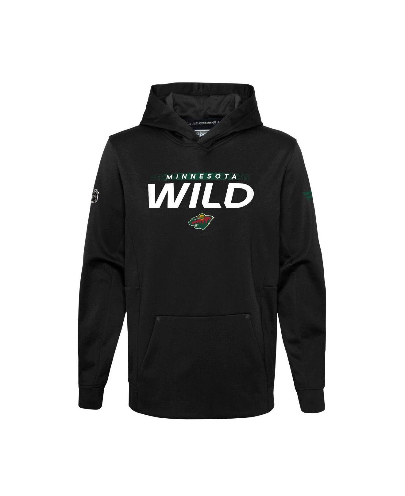 Minnesota Wild Fanatics Branded Authentic Pro Core Secondary Logo T-Shirt -  Black