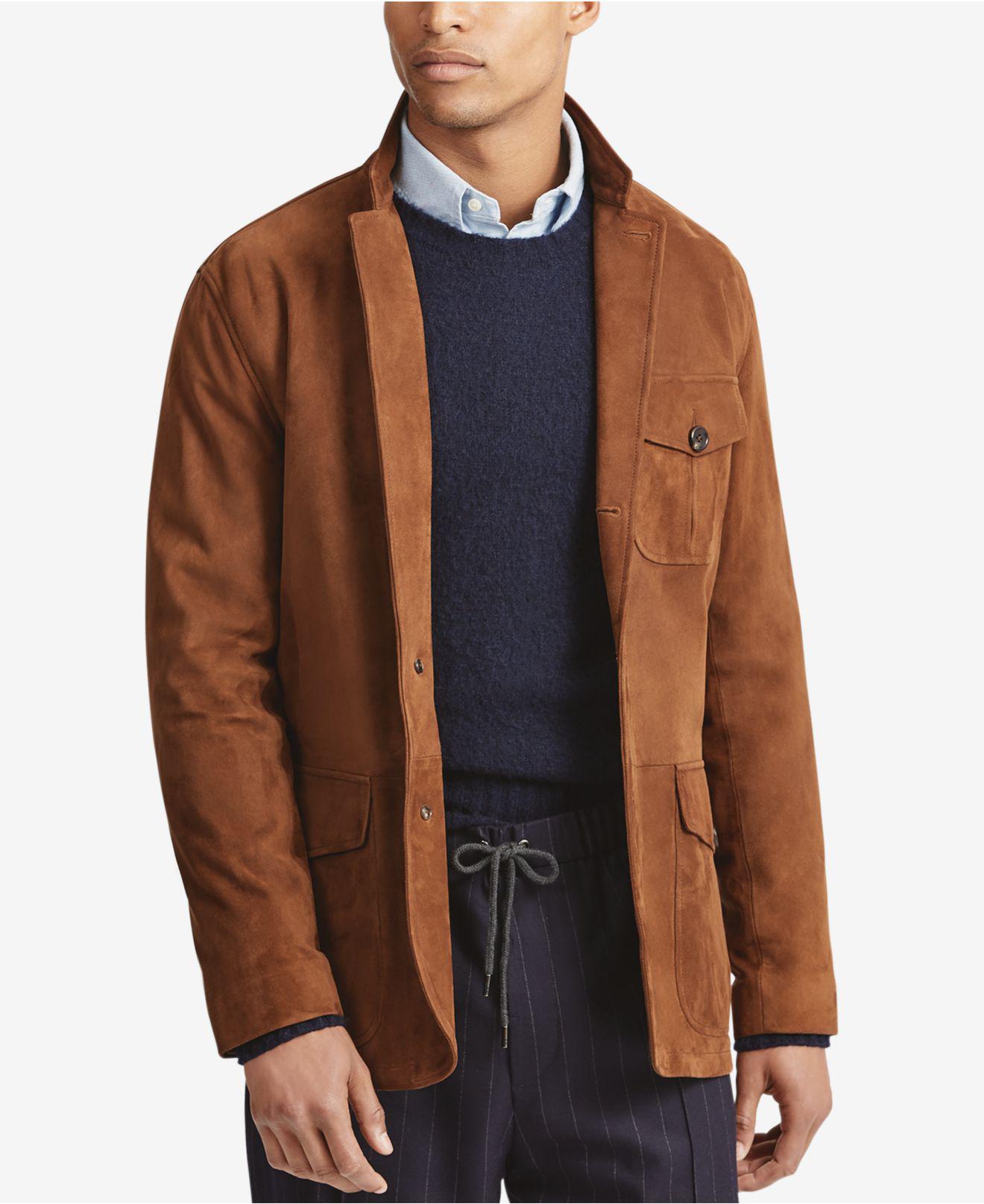 Polo Ralph Lauren Suede Sport Coat in Brown for Men - Lyst