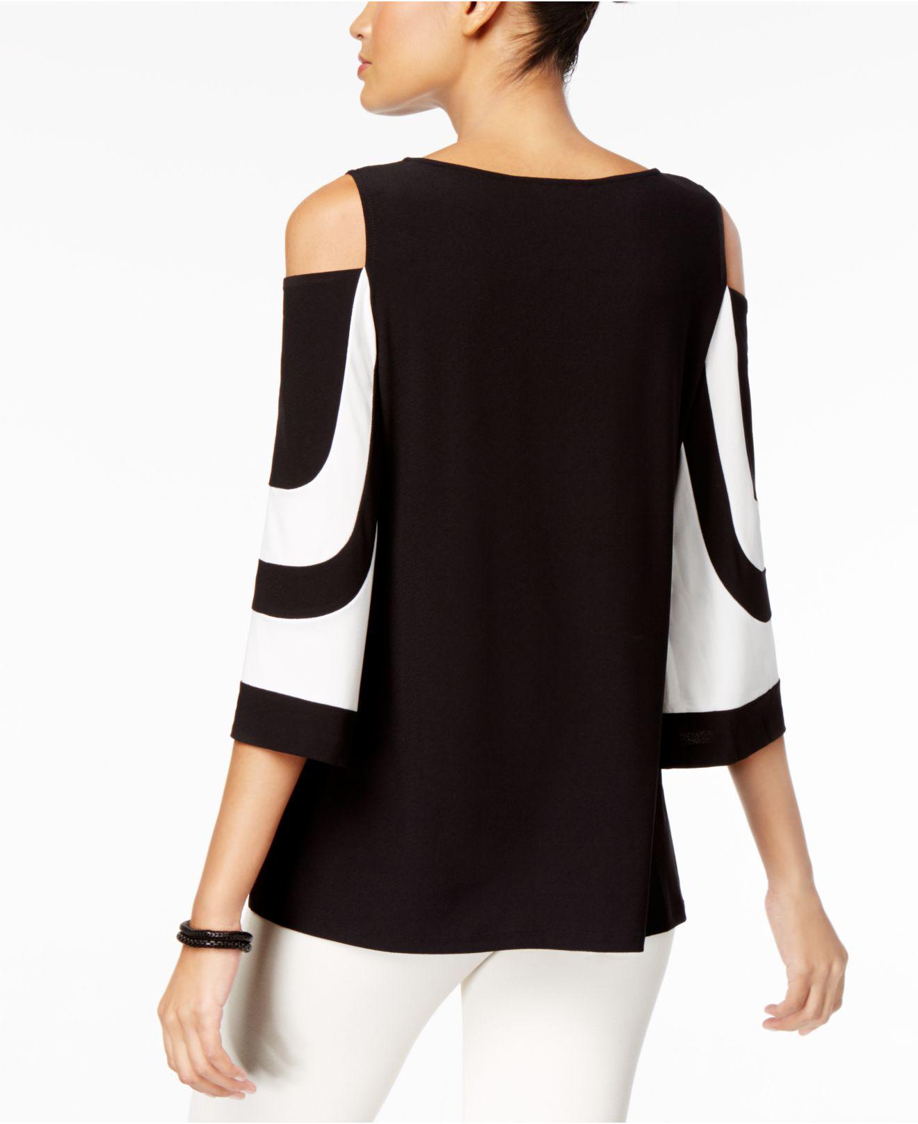 alfani cold shoulder top