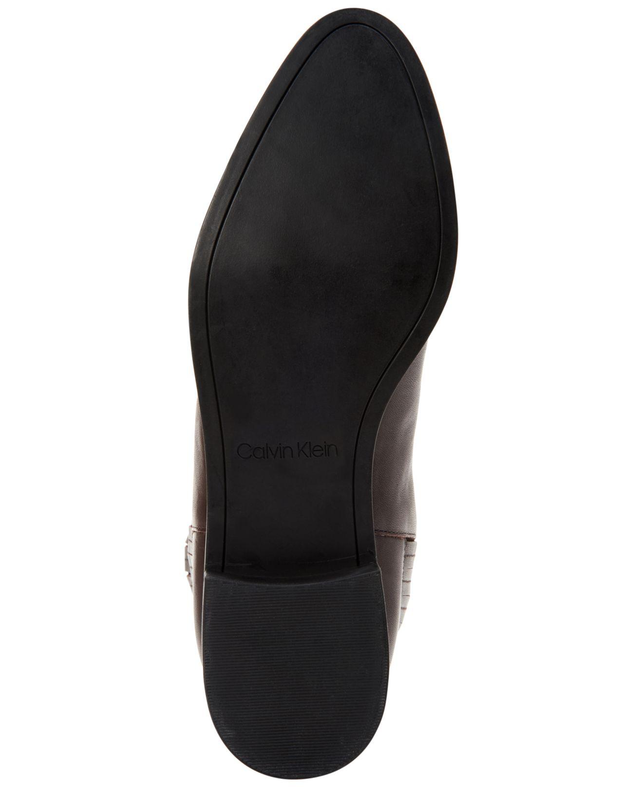 calvin klein finley wide calf boots