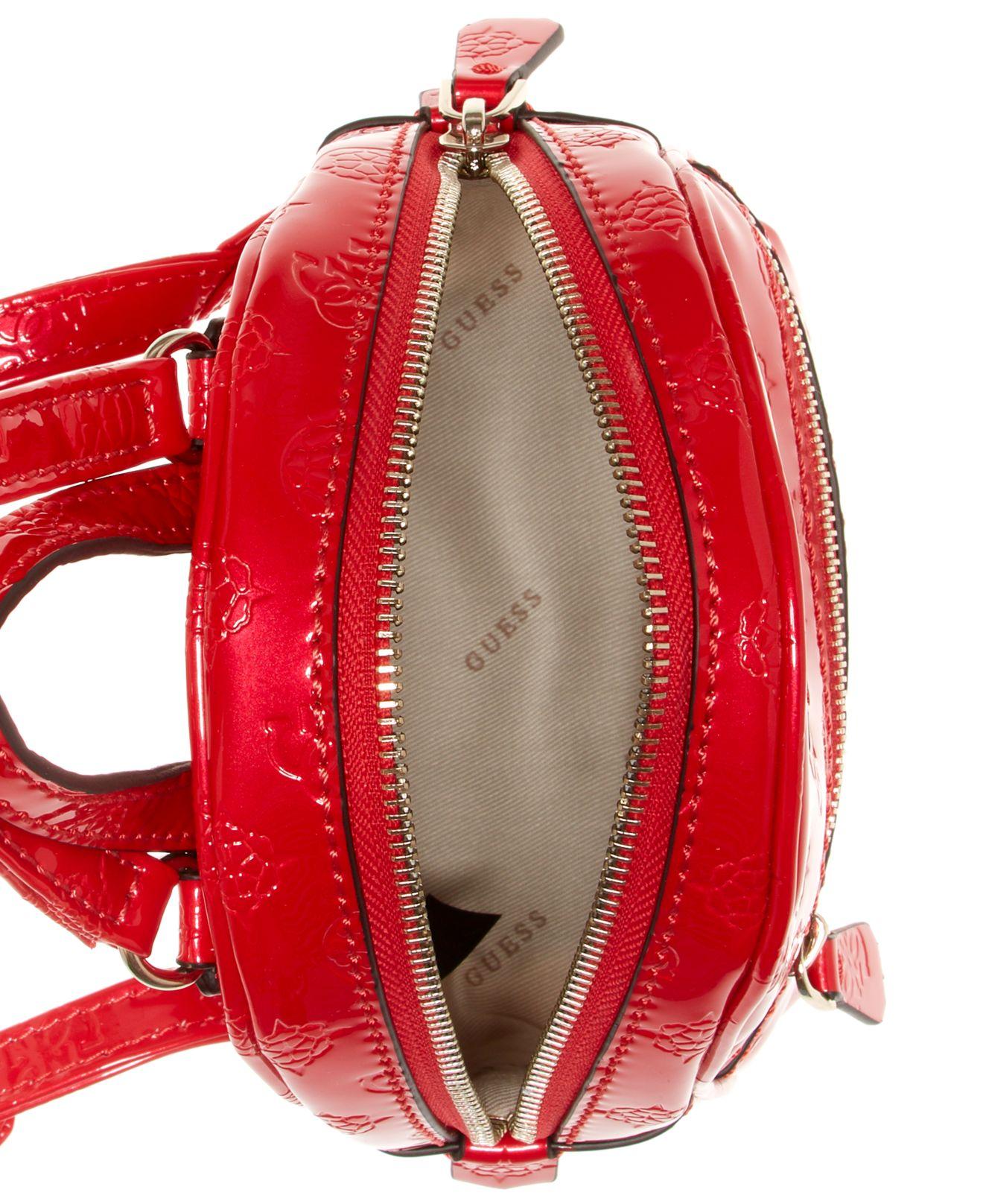 Guess Peony Shine Mini Backpack in Poppy/Gold (Red) Lyst