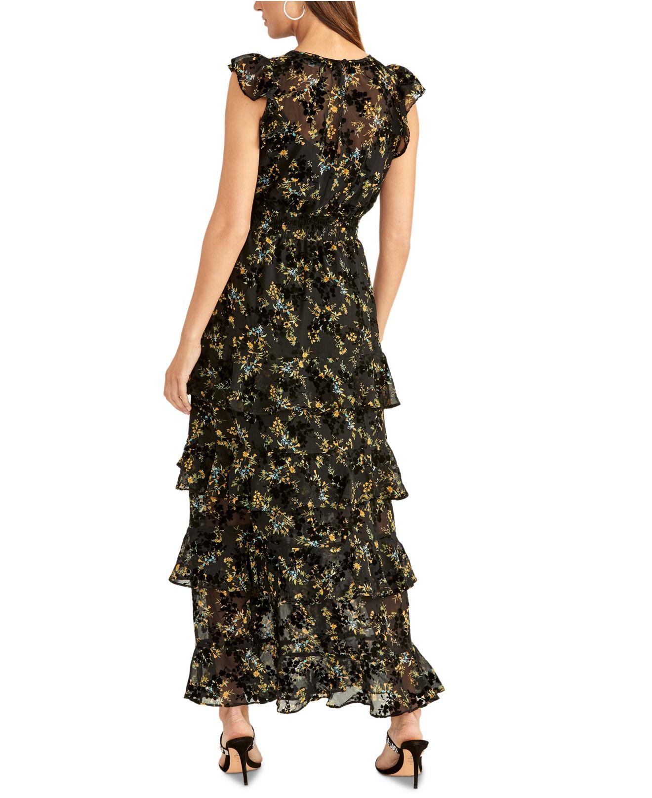kaira floral burnout maxi dress