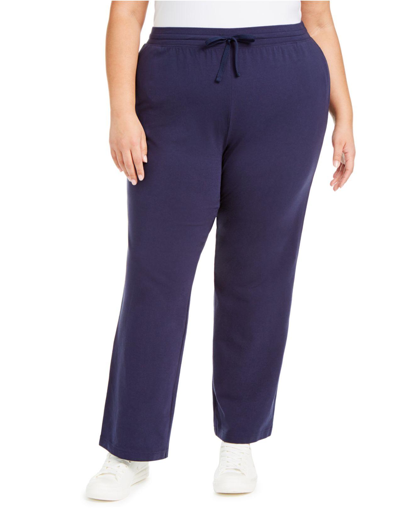 karen scott plus size drawstring pants
