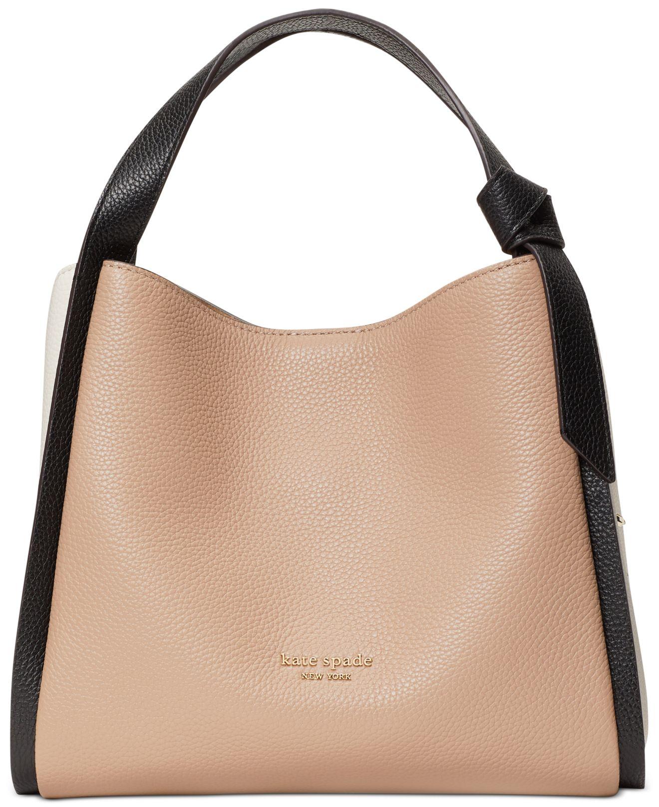 Kate Spade Knott Colorblocked Leather Medium Crossbody Tote in Brown | Lyst