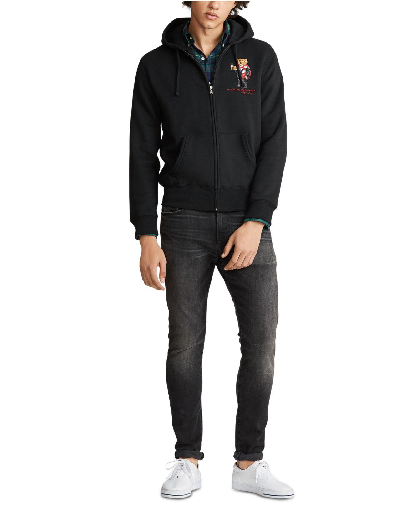 men's polo bear magic fleece knit sweatshirt