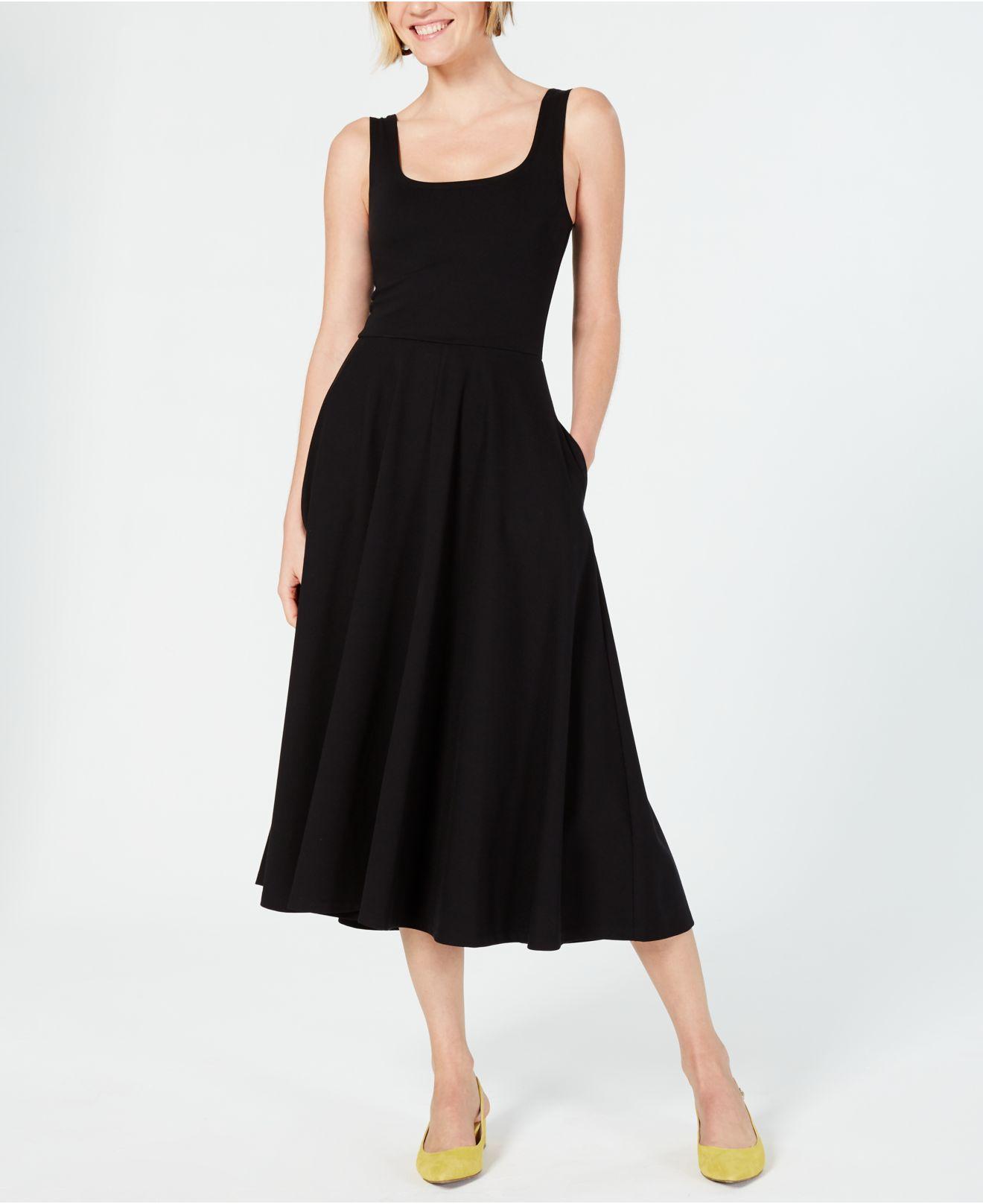 Alfani Synthetic Tank Fit & Flare Midi Dress, Created For Macy's in