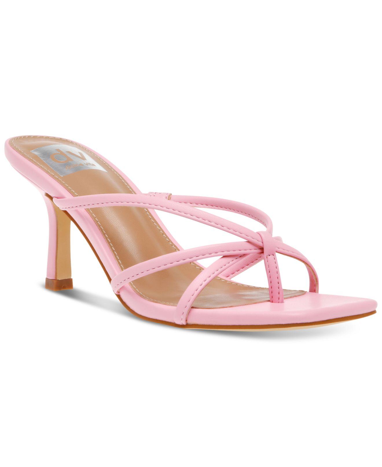 DV by Dolce Vita Zini Strappy Kitten-heel Dress Sandals in Pink | Lyst