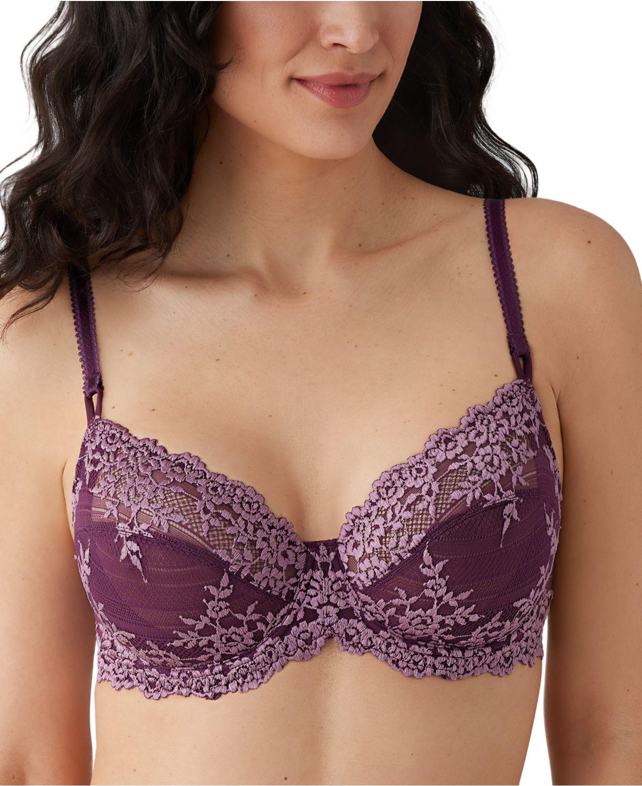 Wacoal ® Embrace Lace Underwire Bra 65191, Up To Ddd Cup in Purple