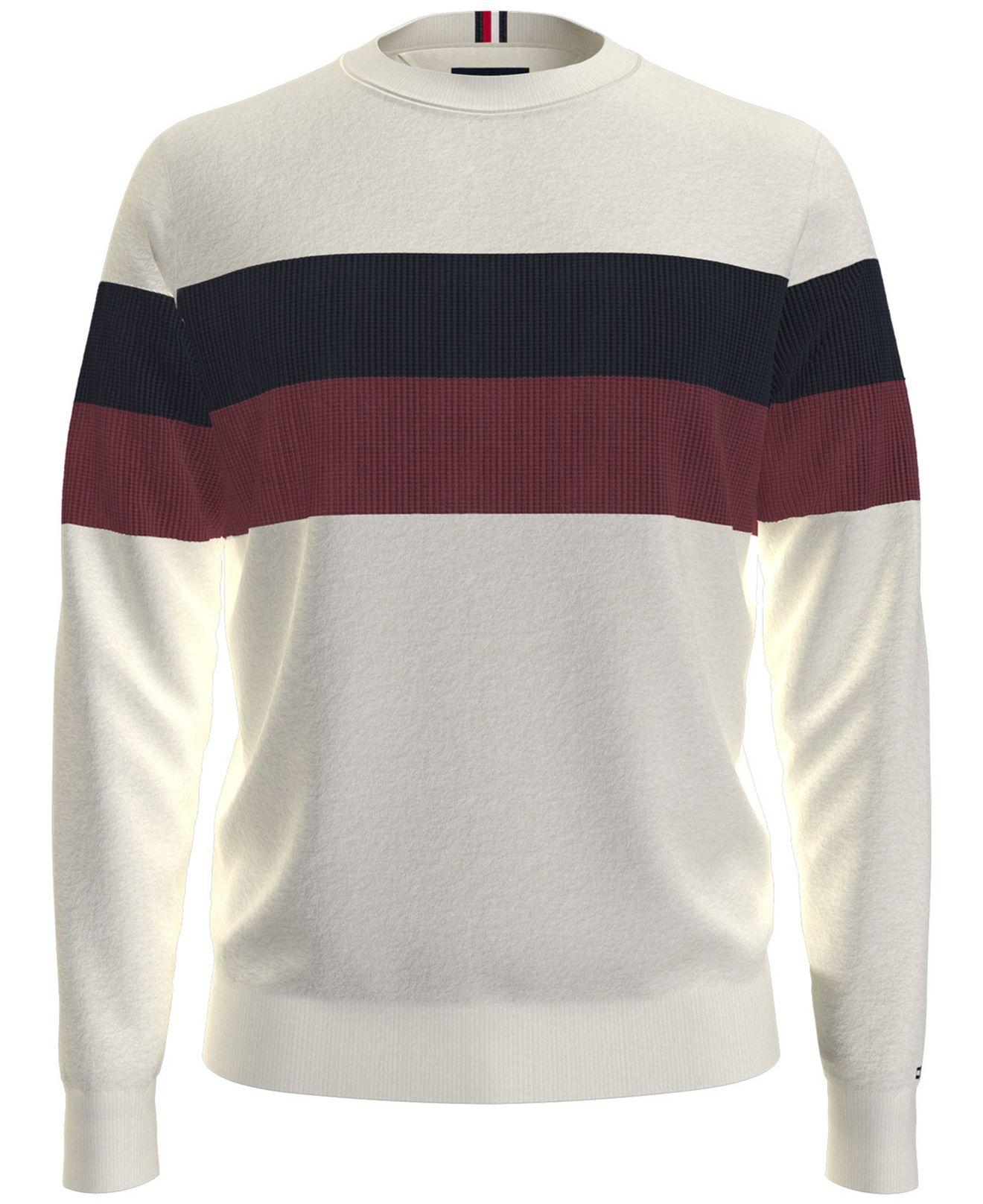 Tommy Hilfiger Colorblocked Stripe Sweater in Gray for Men | Lyst
