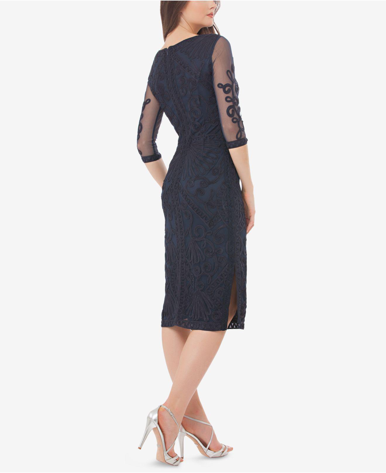 soutache sheath dress