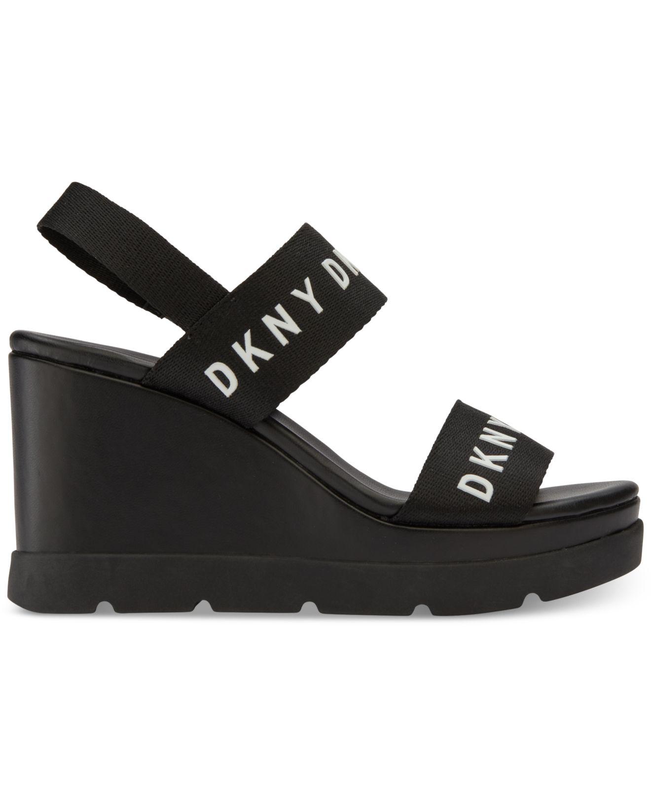 dkny cati slingback wedge sandals