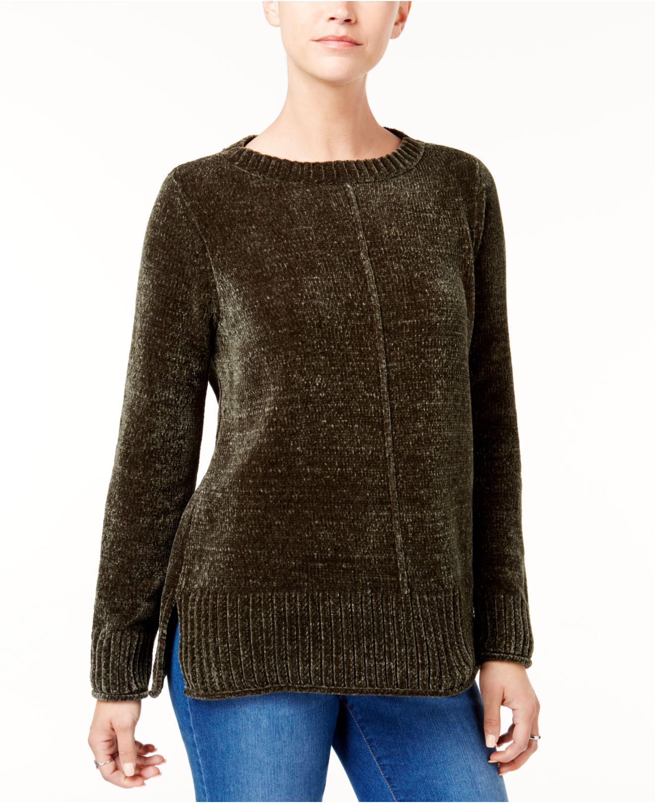 brown chenille sweater