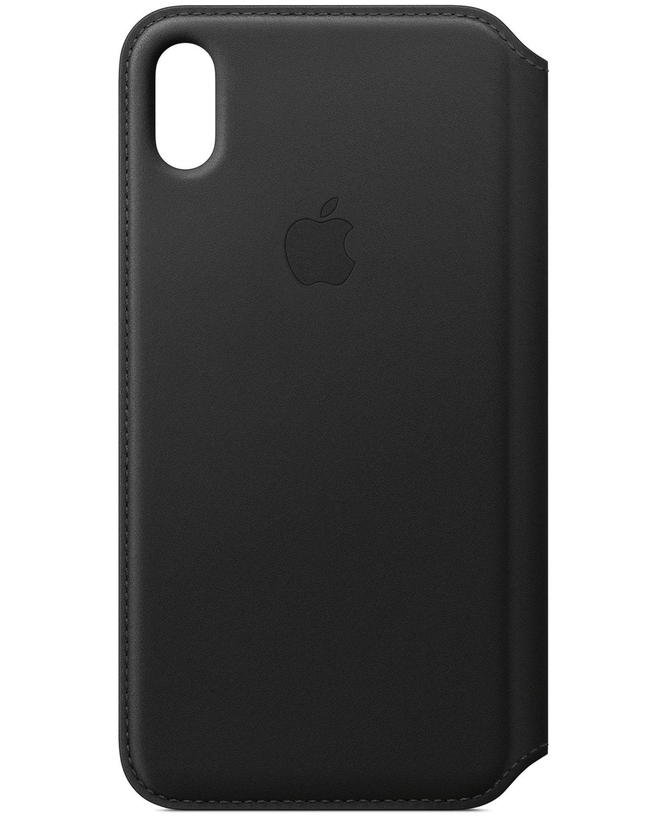 Apple Iphone Xs Max Leather Folio Case In Black For Men Lyst