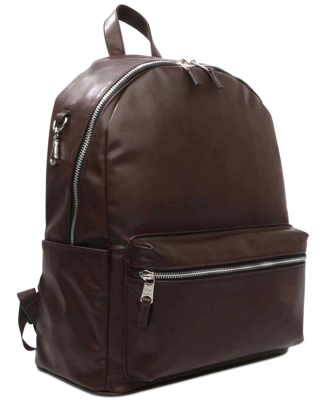 Steve Madden Core Faux-leather Dome Backpack in Brown for Men | Lyst