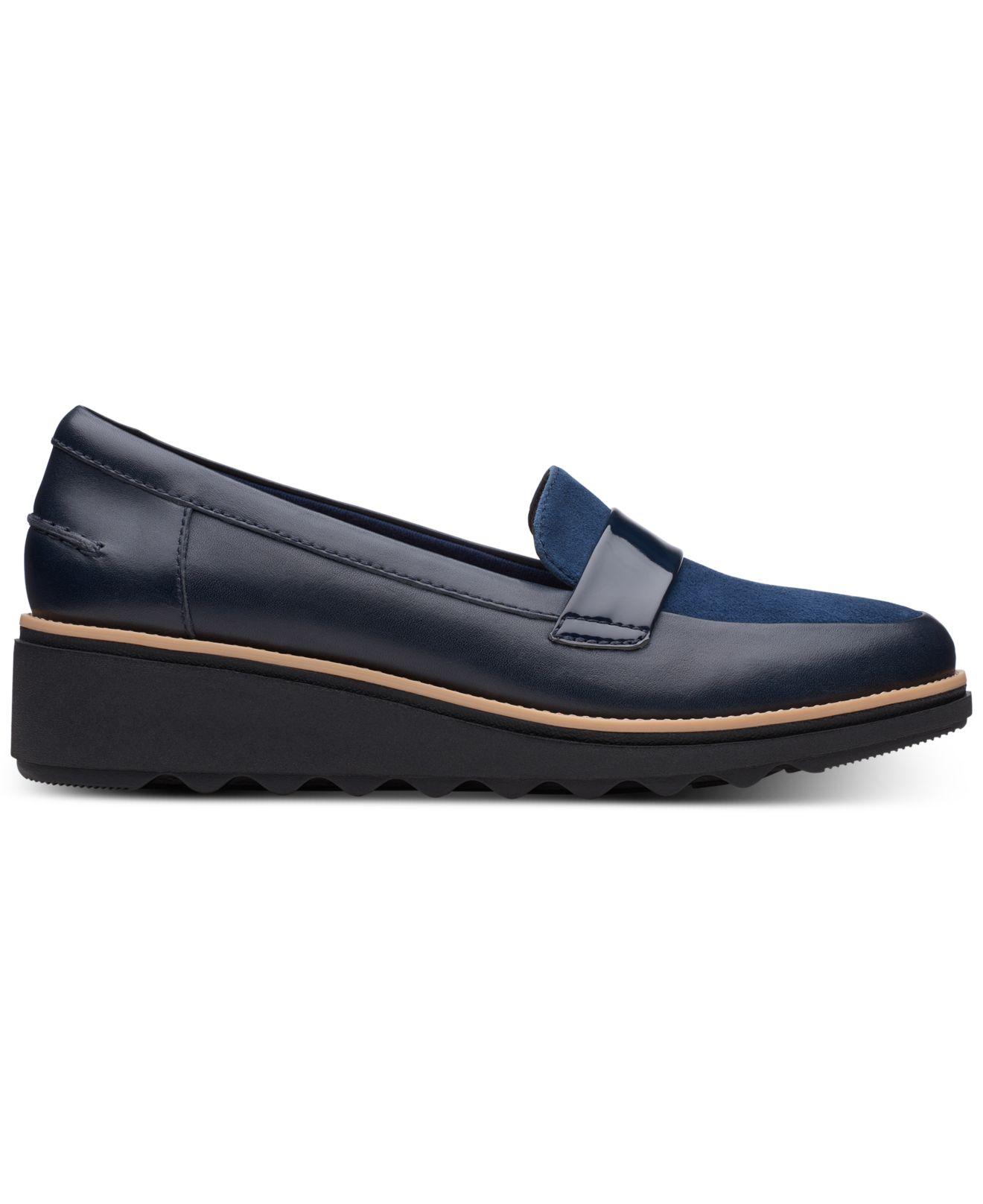 Clarks Sharon Gracie Platform Loafers, Created For Macy's in Blue | Lyst