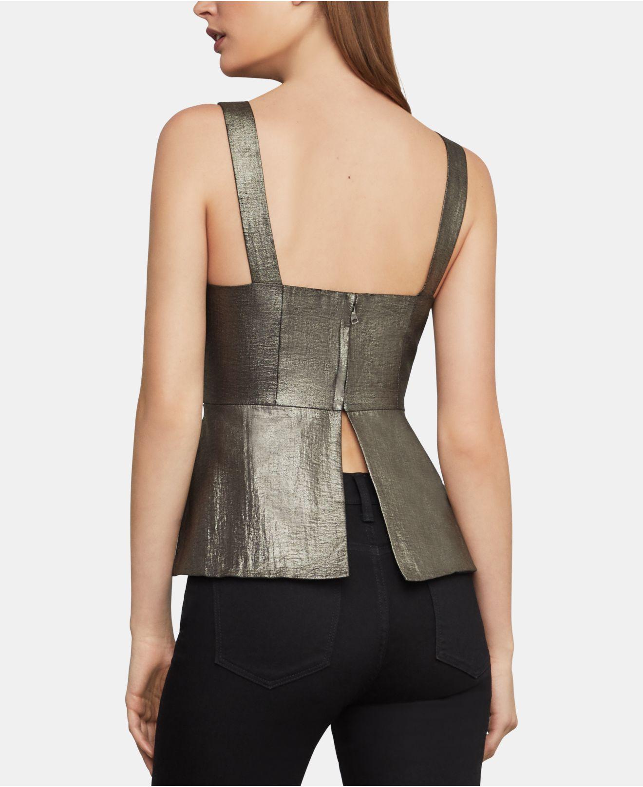 bcbg metallic top
